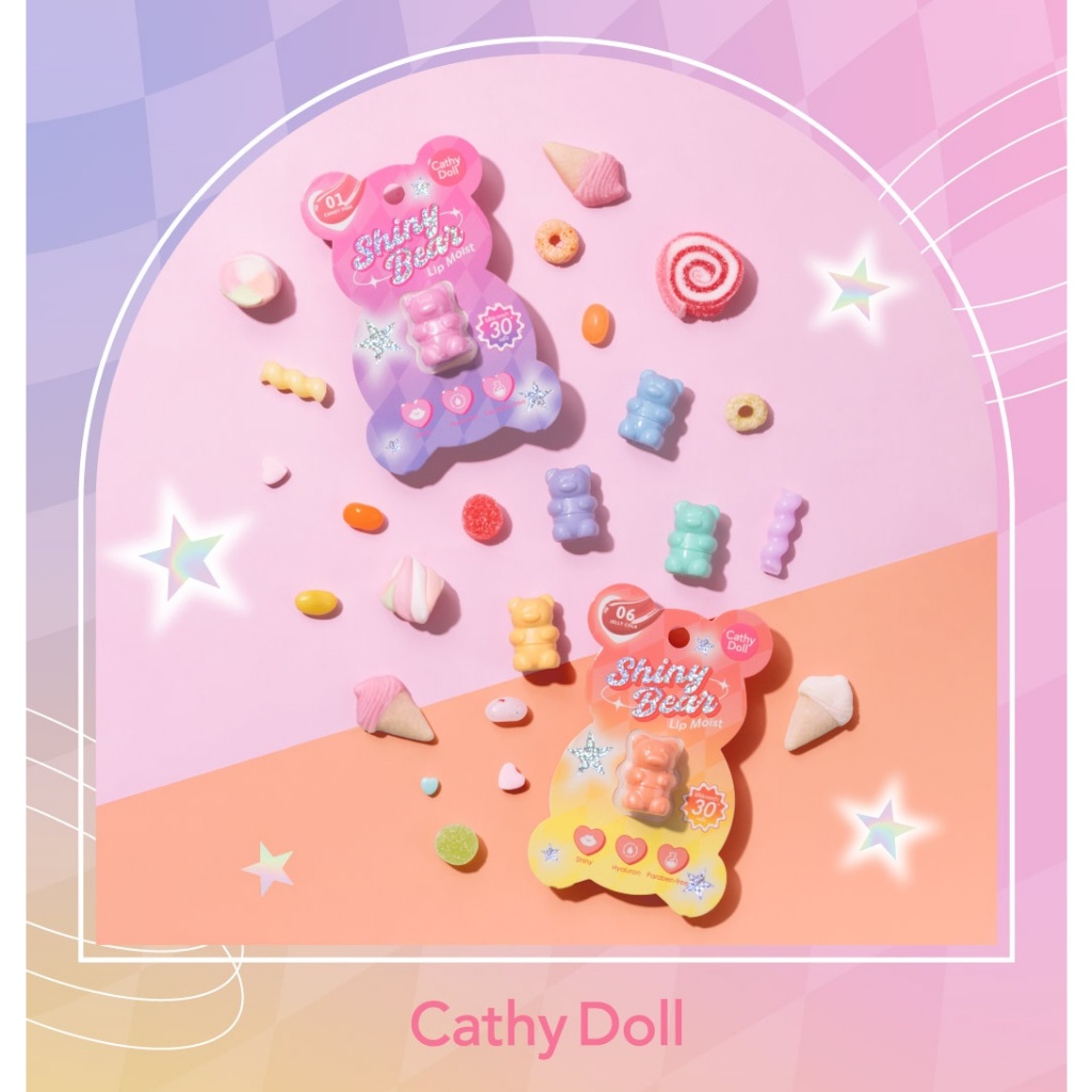 Cathy Doll【ลิปหมี】สดใส สีชัด ฉ่ำวาว มีมอยส์เจอร์ไรเซอร์ Cathy Doll Shiny Bear Lip Moist 1.1g