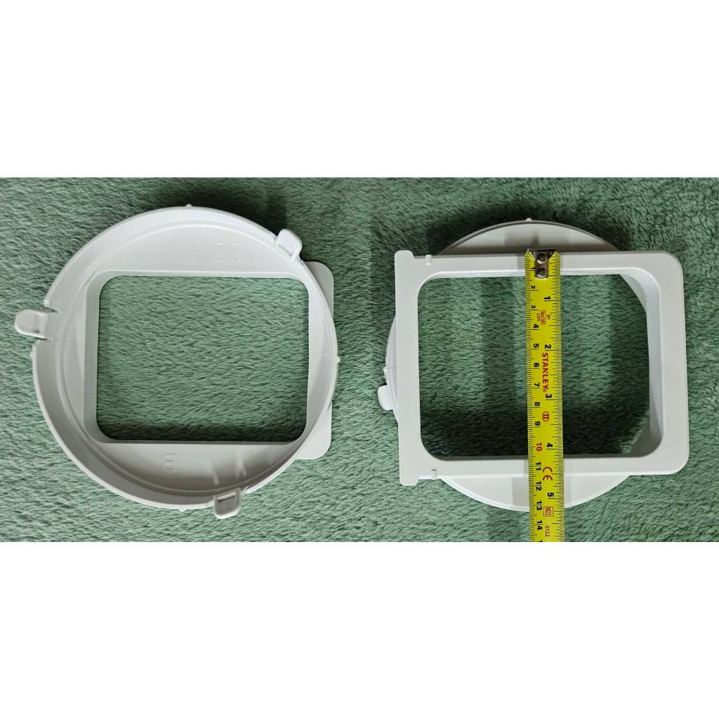 อุปกรณ์แอร์เคลื่อนที่ ล็อกหลังแอร์เคลื่อนที่ ปล่อยลมร้อน ใช้ได้เหมือนของเดิมที่ติดเครื่องมา แบบเหลื่ยม 15 ซม. - รูปที่ 2