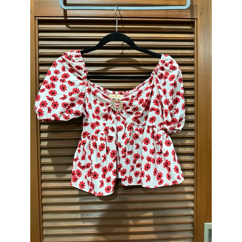 With It Floral Crop Top (Good Condition)