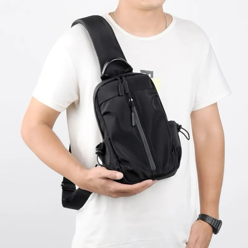 กระเป๋าสะพายไหล่ แฟชั่นสําหรับผู้ชาย กันน้ํา กระเป๋าสะพาย ราคา ถูกที่สุด ดีลบีเคเค แกลเลอรีภาพที่ 4