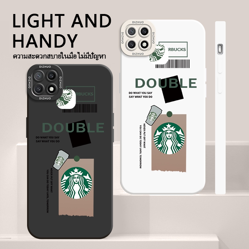 เคส OPPOA53 2020/A33/A32 2020 case เคสโทรศัพท์มือถือ ขอบสี่เหลี่ยม แบบป้องกันเต็มเครื่อง ลาย Starbucks