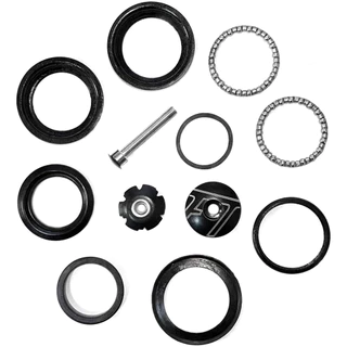 ชุดถ้วยคอจักรยานเสือภูเขา แบบอัดลูกปืนพวง ขนาดคอ 44/34 mm. ซาง1-1/8นิ้ว สำหรับอะไหล่รถจักรยาน