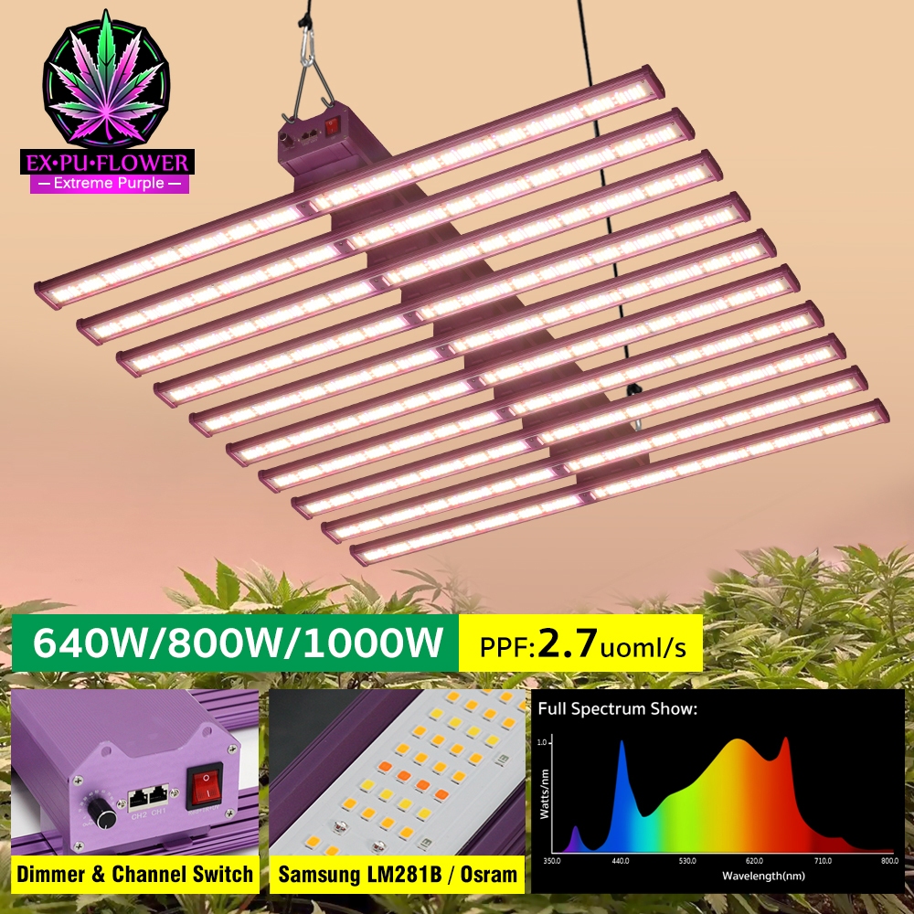 ไฟปลูกต้นไม้ LM281B หลอดไฟปลูกต้นไม้ หรี่แสงได้ 640W 800W 1000W ไฟปลูก ขนาดใหญ่ LED Grow Light