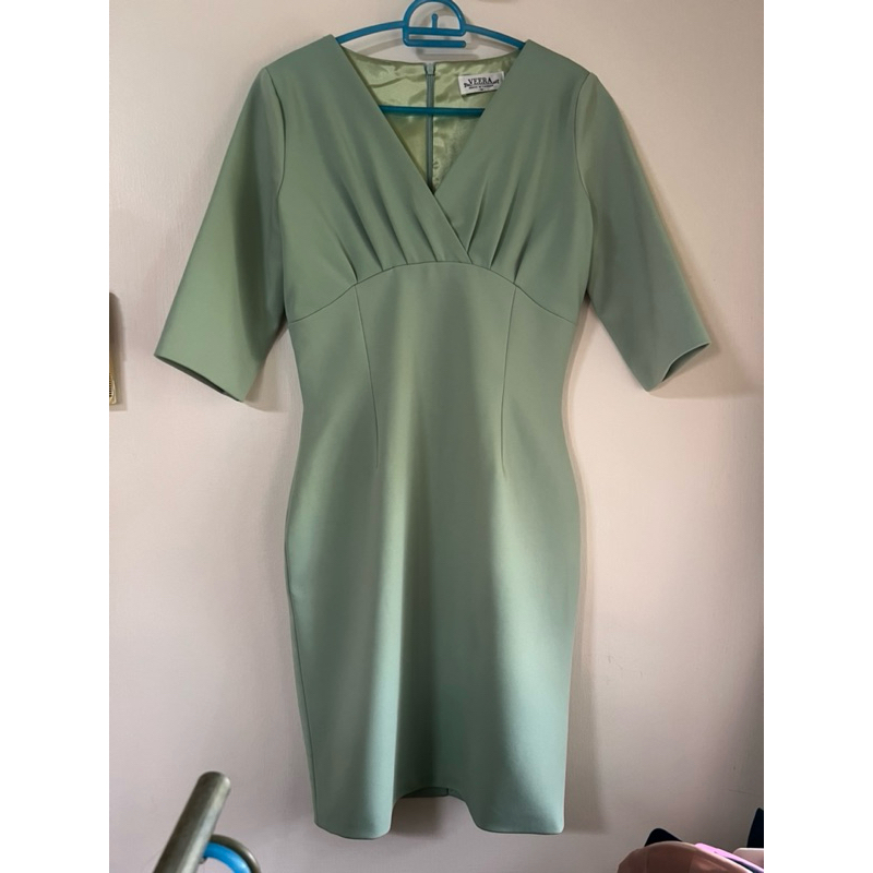 เดรสมือ2 Veera HOF สภาพ 90% สีเขียว