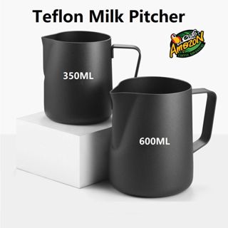 [St.Coco Cafe]เหยือกตีฟองนม สีดำด้าน 350ml 600ml Teflon milk…