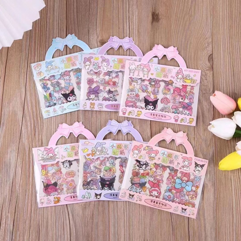 สติ๊กเกอร์  พร้อมกล่อง Sticker PVC น่ารักกันน้ำ ตกแต่ง ไดอารี่ สติ๊กเกอร์ตกแต่ง สติ๊กเกอร์ไดคัท ลายน่ารัก