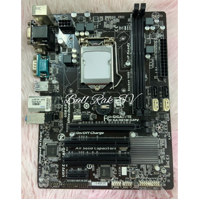 เมนบอร์ด GIGABYTE GA-H81M-S2PV