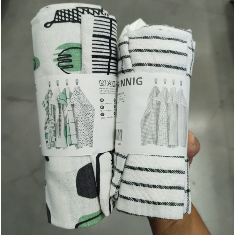 IKEA,แท้,ผ้าเช็ดจานอิเกีย,อีเกีย,45x60,4ชิ้น,ผ้าเช็ดมือ,ผ้าทำความสะอาด