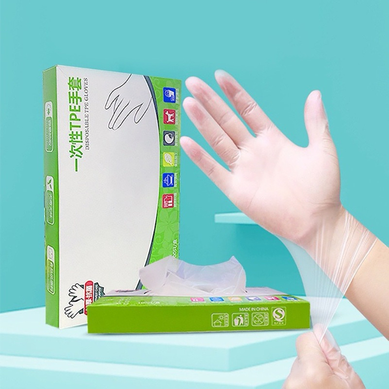 ถุงมือป้องกัน แบบใช้แล้วทิ้ง สำหรับทำอาหาร ทำความสะอาด อเนกประสงค์100ชิ้น