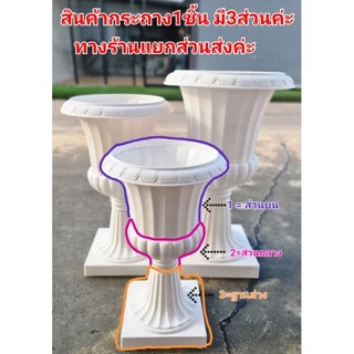 กระถางทรงถ้วยแชมเปญ สไตล์โรมัน กระถางนำเข้า10"-16"