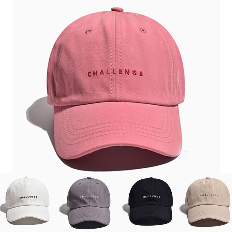 หมวกแก๊ป ทันสมัยด้วยการปัก "CHALLENGE" สไตล์เกาหลี มีให้เลือกหลากสี ใส่ได้ทั้งสองเพศ