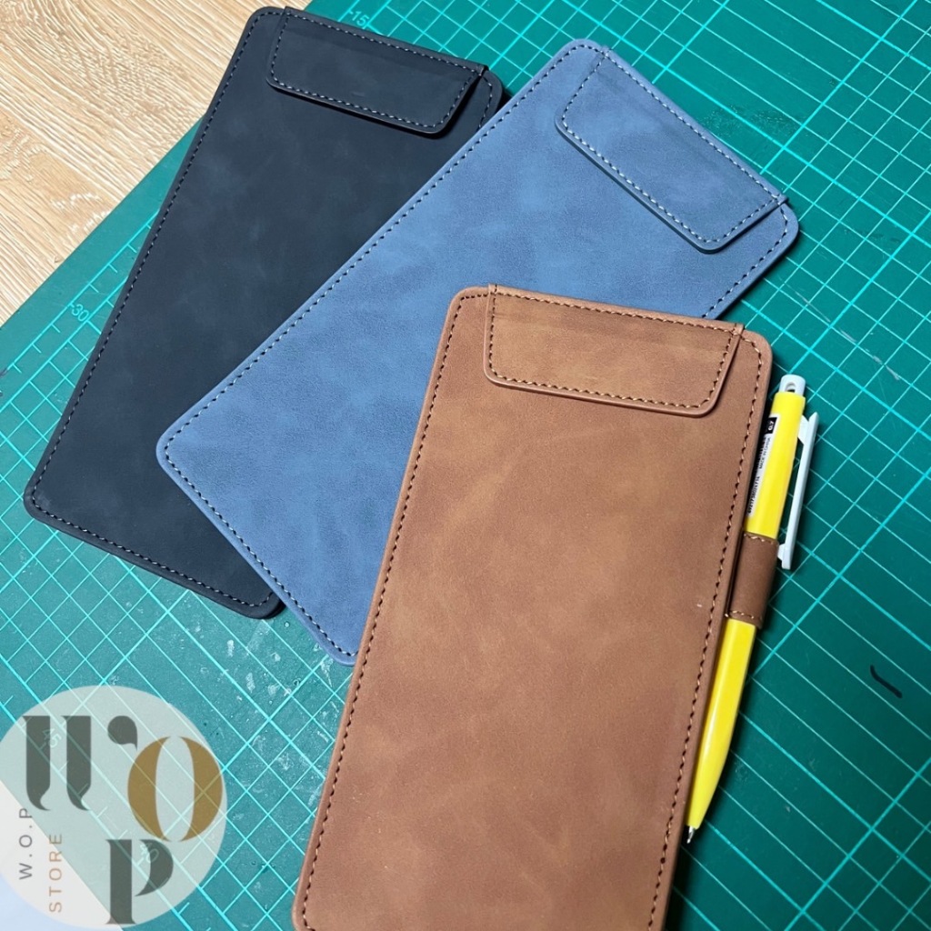 WOP Store  แฟ้มทอนเงินหนังเทียม สมุดเดินบิล สมุดทอนเงิน แฟ้มเดินบิล แฟ้มเซ็นต์บัตรเครดิต ขนาด A6, B6 - รูปที่ 2