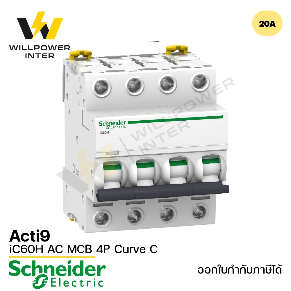 Schneider / Acti9 iC60H AC MCB 4P Curve C