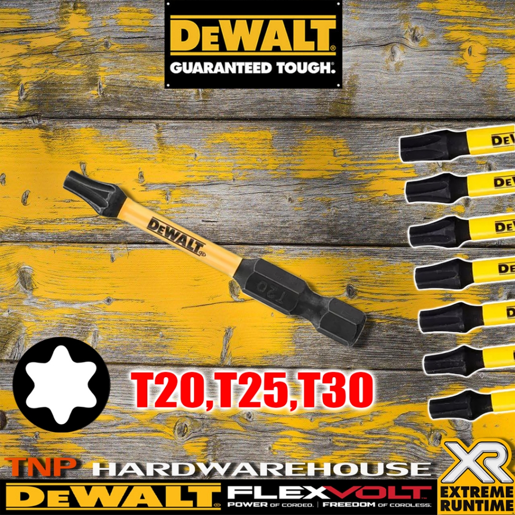 DEWALT ดอกไขควง ดอกไขควง หัวไขควง หัวดาว หัวทอร์ค TORX T20,T25,T30 ยาว 57 มม.