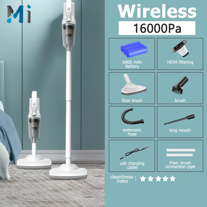 MEIYIJIA เครื่องดูดฝุ่นไร้สาย แรงดูดสูง เหมาะสำหรับอพาร์ทเมนท์ขนาดเล็ก เครื่องดูดฝุ่น