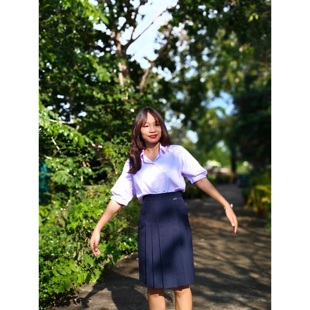 “สีกรมเข้ม” เกล็ด 6.5 ยาว 23-24 กระโปรงนักเรียนทรงแคบ  ตราลุงนัย - รูปที่ 3