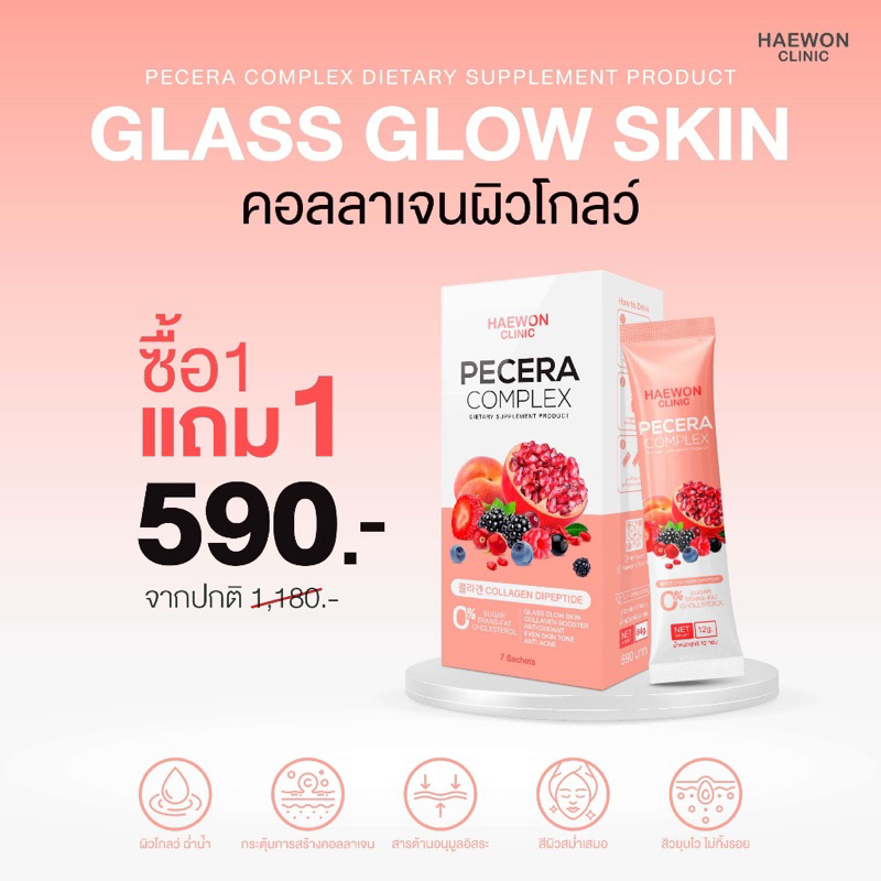 ซื้อ 2 แถม 2 ฟรี ขวด‼️ Pecera complex plus 🍑 พีซเซรา พลัส Pecera collagen plus By haewon