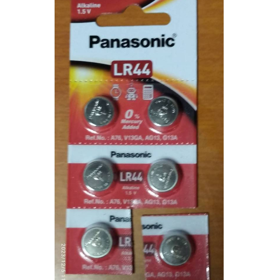 *ราคาต่อ1ก้อน*ถ่านเม็ดกระดุม LR44 (A76) 1.5V **ล็อตใหม่ 02/2024** ถ่านกระดุม LR44 อัลคาไลน์ พานาโซนิค **ราคาต่อ1ก้อน**