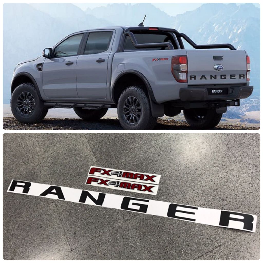 สติ๊กเกอร์แบบดั้งเดิมรถ FORD RANGER ปี 2020 ติดท้าย RANGER ติดแก้มท้าย FX4MAX สะท้อนแสง 3M