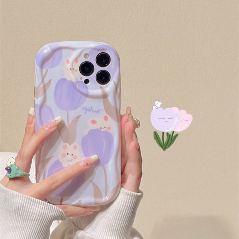 หุ้นไทยเคสที่เข้ากันได้กับขอบโค้งหยัก for iPhone 11 XR 7 8 Plus 13 12 Pro Max X XS Max 14 15 16 Pro Max เคสลายการ์ตูน