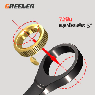 GREENER ประแจแหวนข้าง ปากตาย 6-24 มิล แหวนข้างปากตายข้าง ใช้งานง่าย