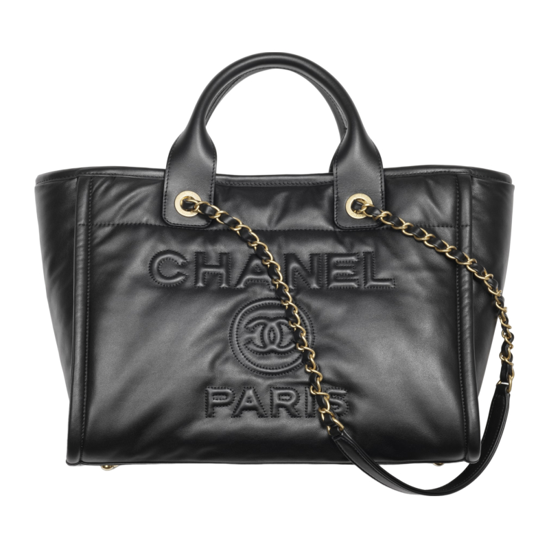 Chanel/หนังลูกวัว/กระเป๋าโซ่/กระเป๋าถือ/กระเป๋าช้อปปิ้ง/ของแท้ 100%