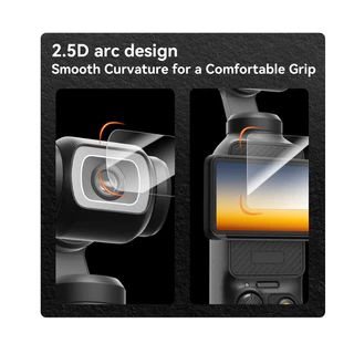 Telesin DJI Osmo Pocket 4 / 3 Tempered Film Set กระจกกันรอย เลนส์-หน้าจอ