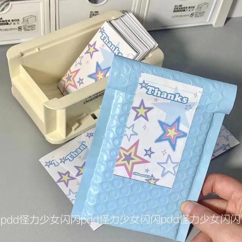 🩵🌟พร้อมส่ง!สติกเกอร์ซีล ลายดาวสีฟ้า แพค20ชิ้น แปะพัสดุ แพคการ์ด น่ารักมาก สไตล์y2k - รูปที่ 4