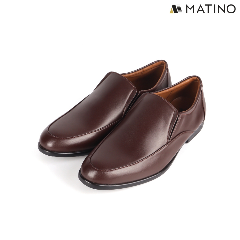 MATINO SHOES รองเท้าชายคัทชูหนังแท้ รุ่น MC/B 82080 - BLACK/BROWN