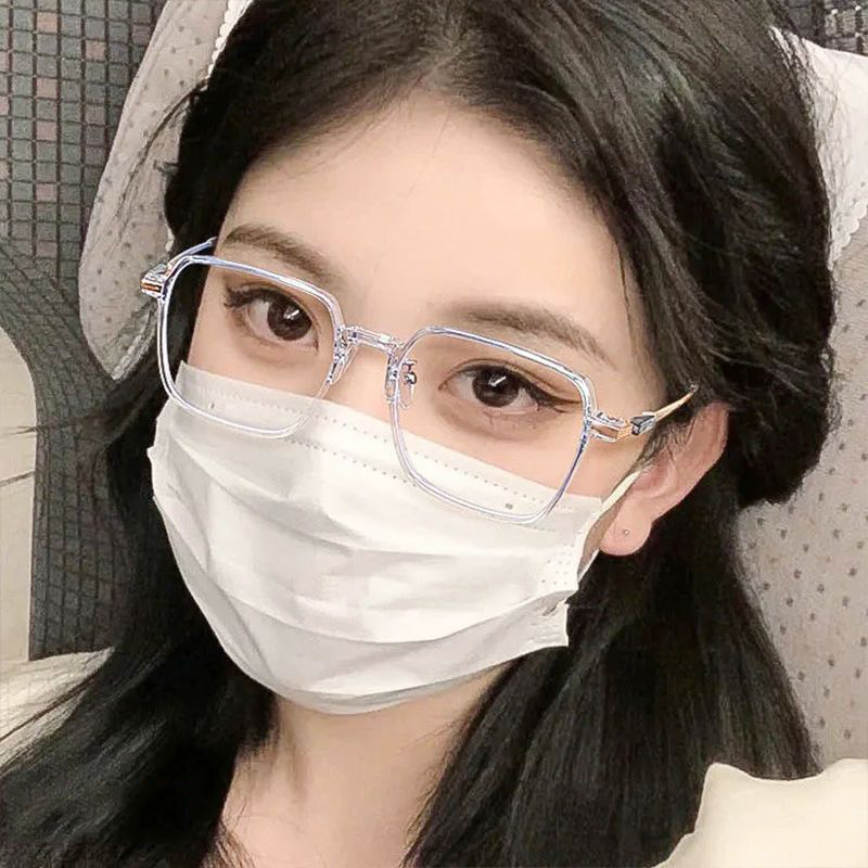 [ส่งจากกทม]My Girlแว่นกรองแสง ใหม่ แว่นสายตาสั้น0°-400° กรอบแว่นสีดำ ความนิยม เครื่องประดับแฟชั่น Unisex มี 5 สีให้เลือก