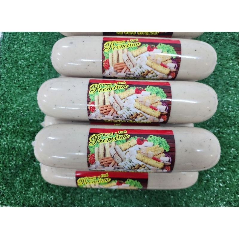หมูยอ พริกไทยดำยอแท่งพร้อมทานขนาด420กรัมแท่งใหญ่