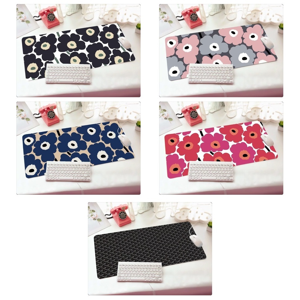 แผ่นรองคีย์บอร์ดและเม้าส์ (Keyboard & Mouse Pad) ขนาด 30*70 ซม ลายดอกไม้