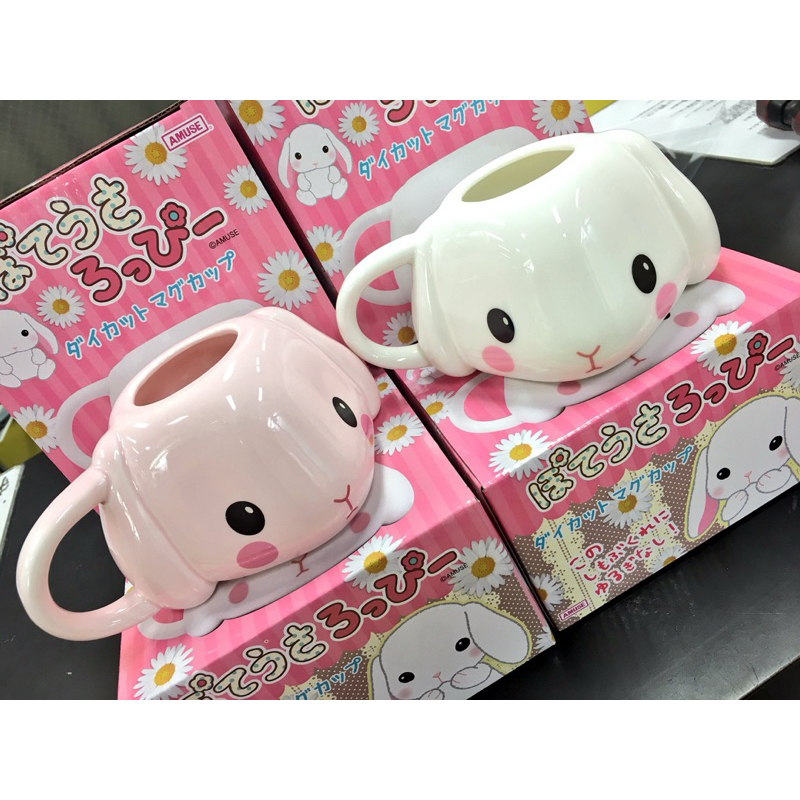 ✨พร้อมส่ง✨ของแท้ 💯% จากJP 🇯🇵 • แก้ว Mug กระต่าย Pote Usa Loppy แบรนด์ Amuse จากตู้คีบญี่ปุ่น