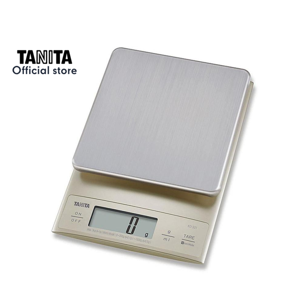 TANITA เครื่องชั่งน้ำหนักในครัวแบบดิจิทัล รุ่น KD-321 สีเงิน พิกัด 3 กิโลกรัม