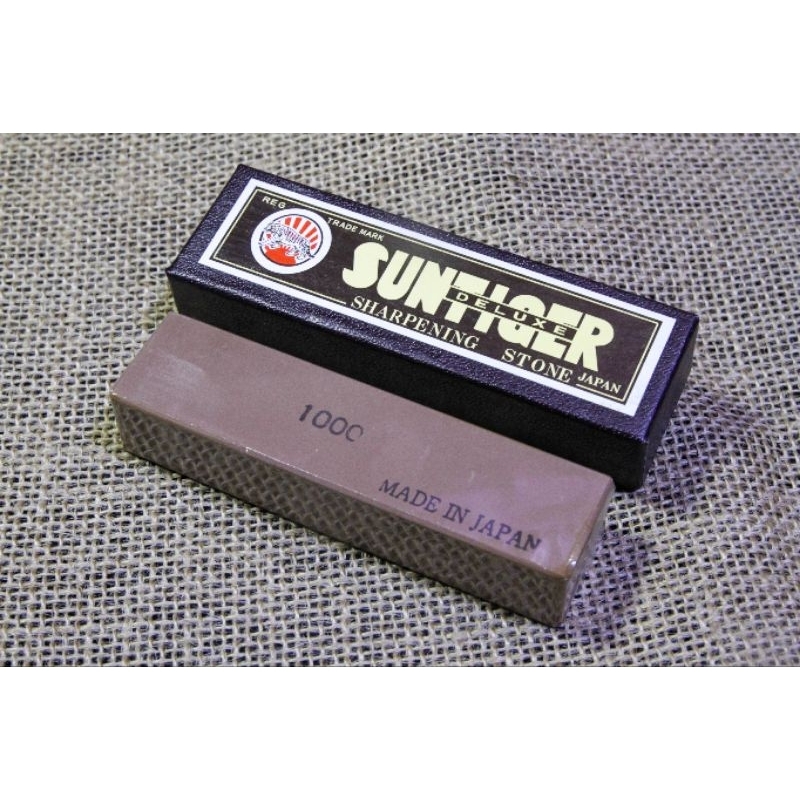Sun Tiger 1000 Grit หินลับมีดญี่ปุ่น หินลับมีด ซันไทเกอร์ ลับสิ่ว ลับกบ Sung Tiger & King 1000 Grit หินลับมีดพกพา