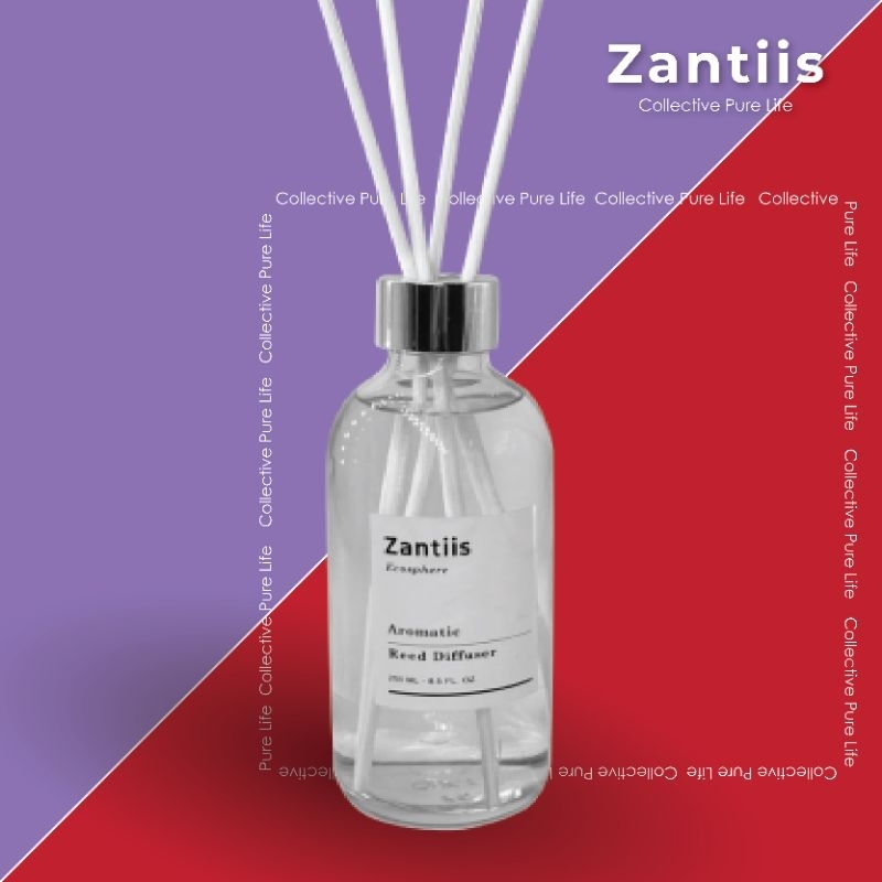 ZANTIIS AROMATIC REED DIFFUSER (250 ML) สร้างบรรยากาศที่ดี ปรับอากาศ ก้านไม้หอมปรับอากาศ พืชบริสุทธิ์