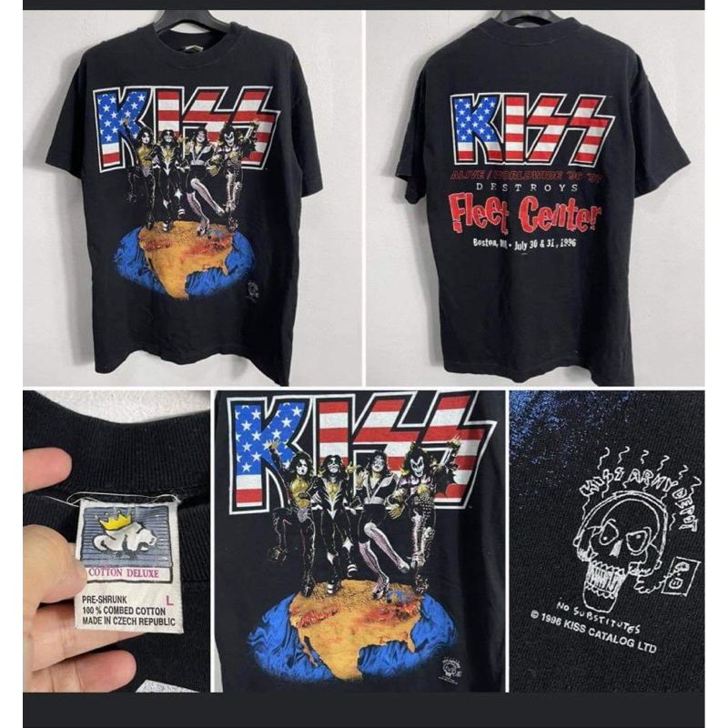 เสื้อยืดวงkiss แท้ 90 ปี1996 สกรีนหน้าหลัง