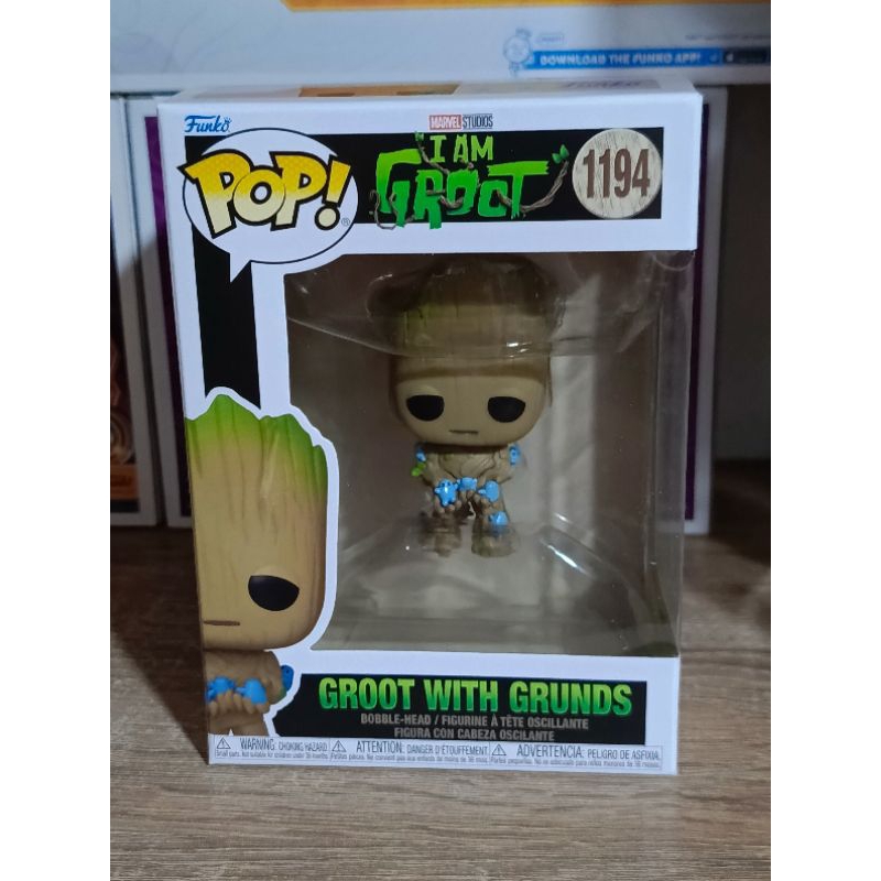 Funko Pop! : I Am Groot - Groot with Grunds