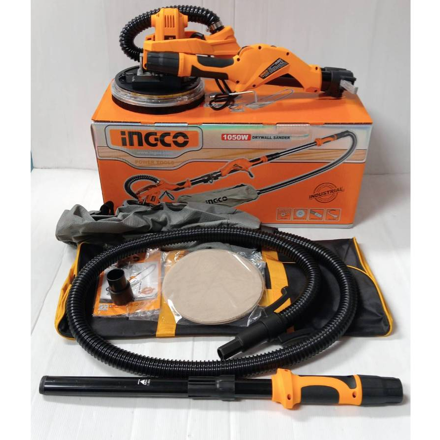 INGCO เครื่องขัดผนัง 9 นิ้ว รุ่น DWS10501 ( ปรับรอบได้ ) 1050 มีไฟ LED เครื่องขัดฝ้า เครื่องขัดกำแพง