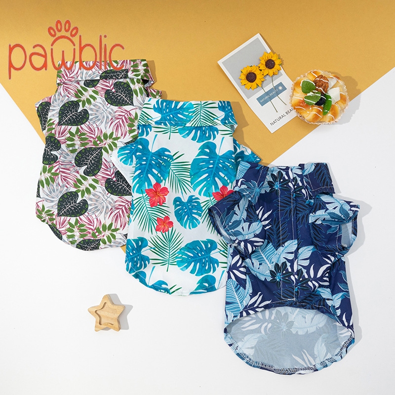 Pawblic เสื้อกั๊กพิมพ์สัตว์เลี้ยง เสื้อสุนัข เสื้อแมว แจ็คเก็ตหลวมฤดูร้อน ระบายอากาศได้ดี เหมาะสำหรับสุนัขและแมว
