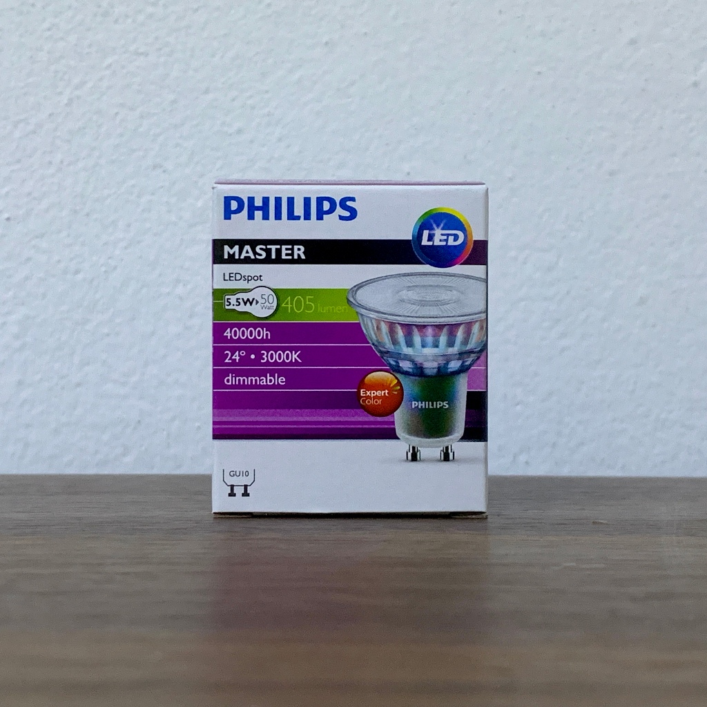 PHILIPS MASTER หลอดไฟ LED MR16  5.5W GU10 DIMMABLE 24D 3000K