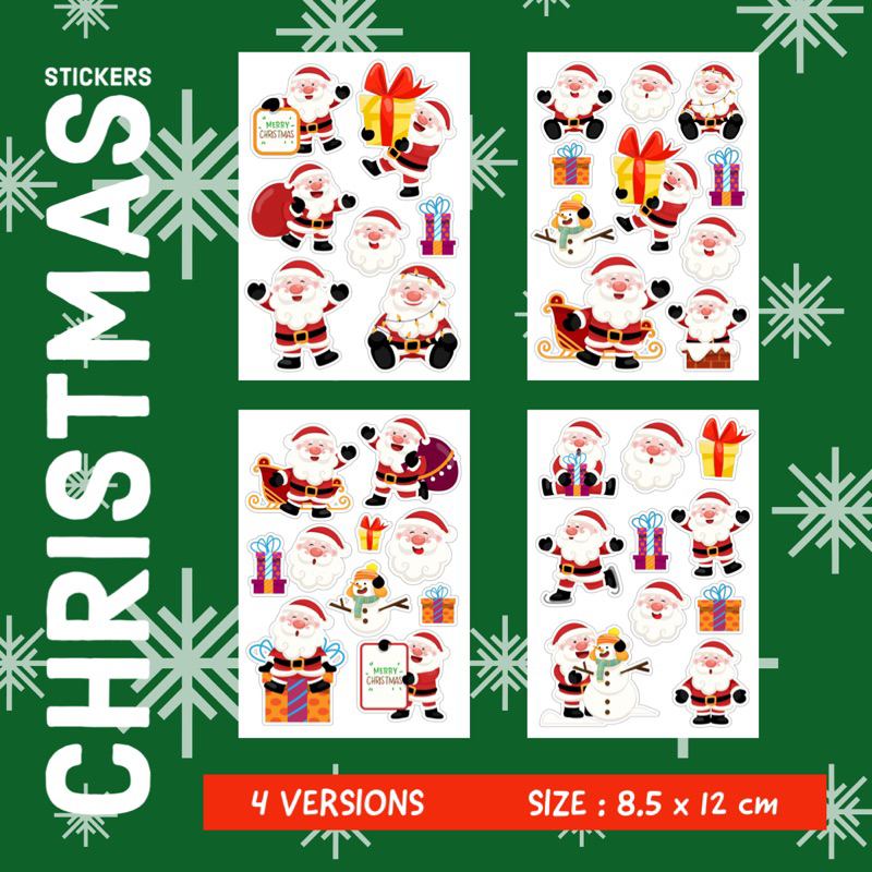 สติ๊กเกอร์คริสต์มาส, Christmas stickers ซานตาคลอสน่ารัก