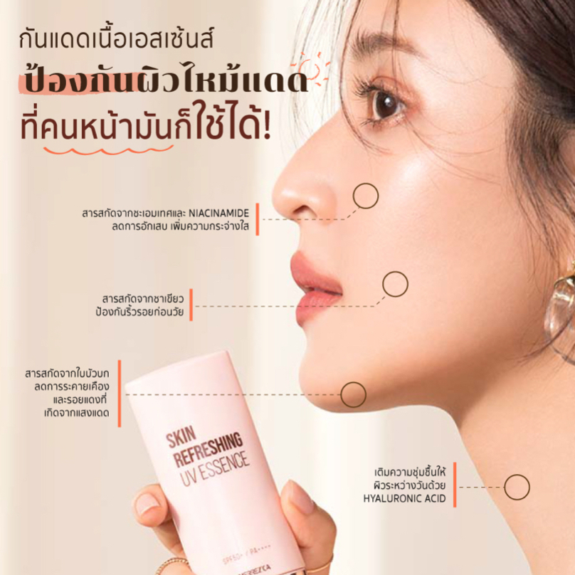 [ซอง] เมอร์เรซกา ดิวอี้ สกิน กันแดด โทนอัพ ไพรเมอร์ Merrezca Dewy Skin Skin Refreshing Toneup Primer ราคา ถูกที่สุด ดีลบีเคเค แกลเลอรีภาพที่ 3
