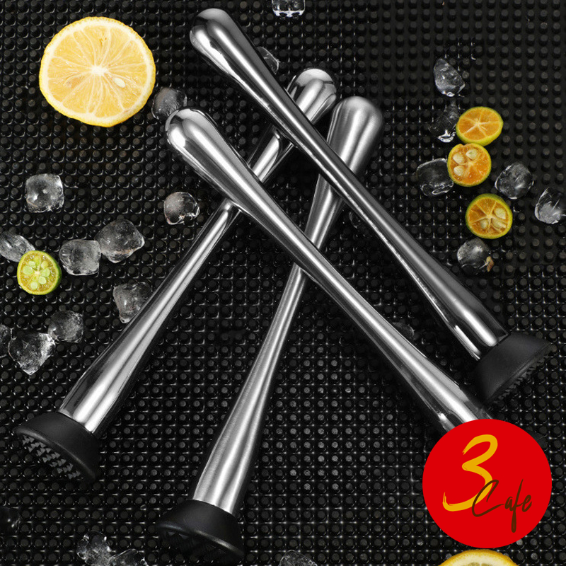 3cafe ไม้บดค็อกเทล สแตนเลส ขนาด 23/30ซม. อุปกรณ์บาร์เทนเดอร์ Muddler cocktail
