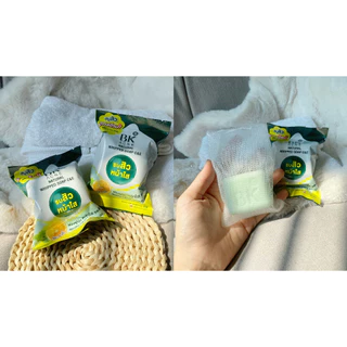 [ยกกล่องx4ชิ้น]BK Soap สบู่วิปโฟมลดสิว Vit C&E สูตรอ่อนโยน ลดหน้ามัน หน้าใสตั้งแต่ครั้งแรกที่ใช้