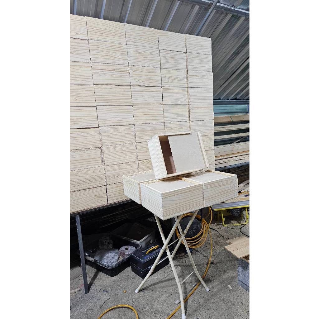 กล่องไม้สน ฝาสไลด์ กล่องไม้ฝาสไลด์ ขนาดภายใน 24x24x12 cm.*อ่านรายละเอียดก่อนสั่ง*