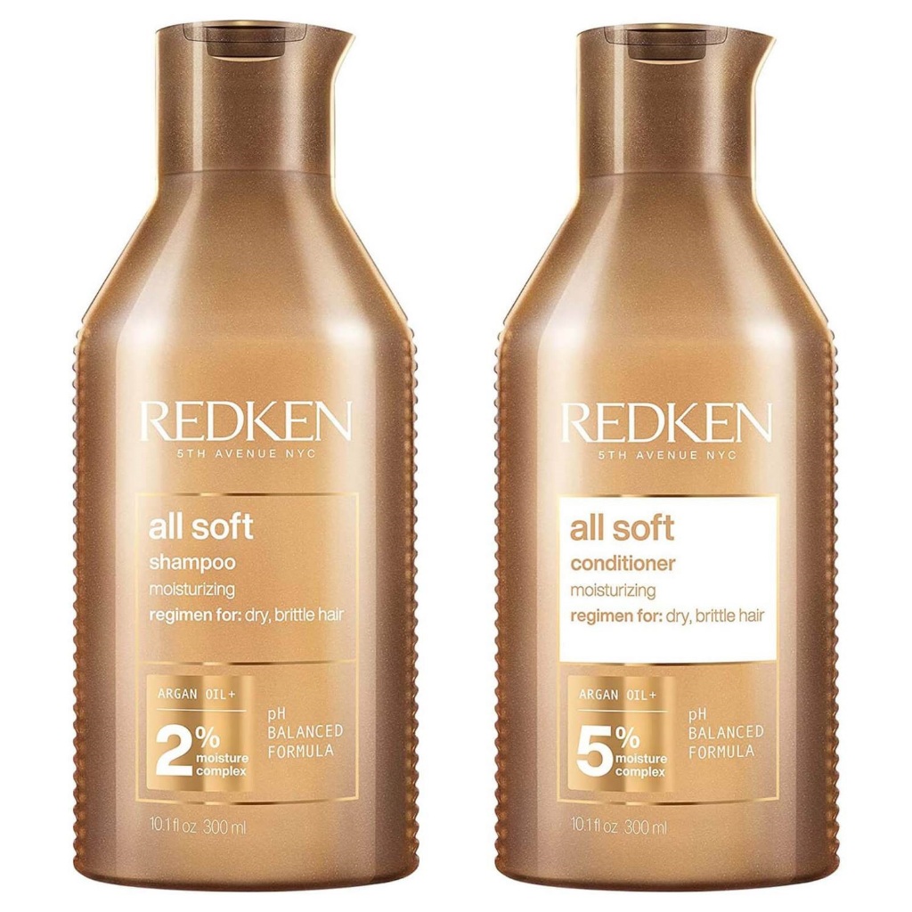 พร้อมส่ง ของแท้ Redken All Soft Shampoo & Conditioner Duo (75+50ml/2x300ml)/Moisture Restore Leave-In Treatment (150ml)