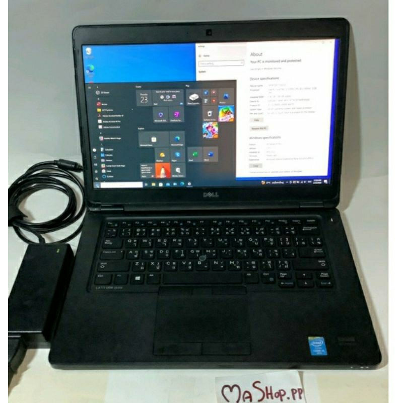 Notebook DELL i5-LATITUDE E5450 Core i5-5300U ตำหนิขอบยางกั้นกระแทกหน้าจอ Cpu 2.3 GHz Gen 5/SSD 160GB/DDR3L 8GB/VGA,HDMI