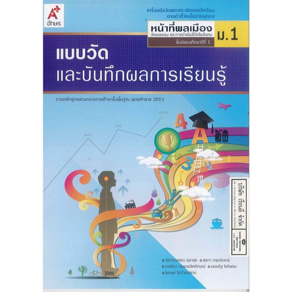 แบบวัด และบันทึกผลการเรียนรู้ หน้าที่พลเมือง ม.1 อจท. 45.- 59.-  วัธนีย์วรรณ อุราสุข และคณะ 8858649111623
