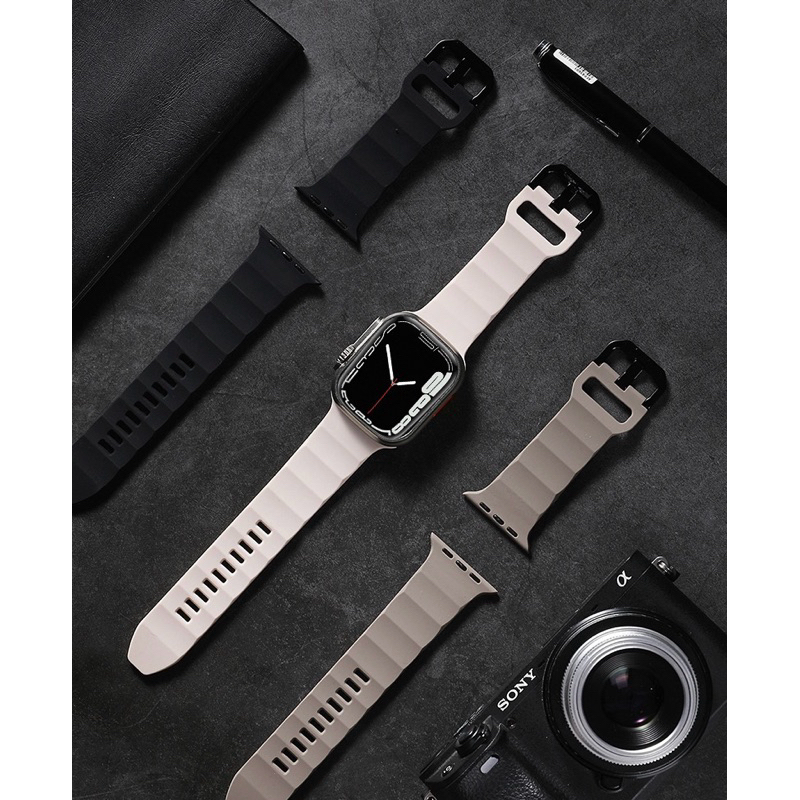 ใหม่ สายยาว Silicone Belt เนื้อนิ่ม สำหรับหน้าปัด 44/45/46/49 mm ใช้ได้ทุกซีรี่ย์